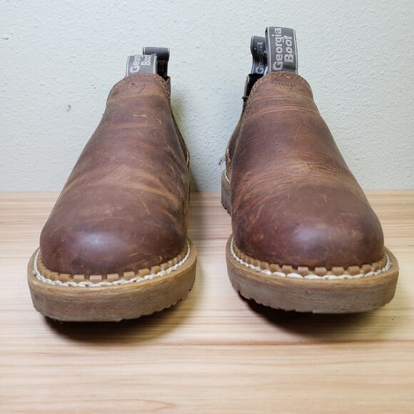 Georgia Giant Women's Size 10 Brown Leather Work Boot Shoe Slip & Oil Resistant - Picture 2 of 7